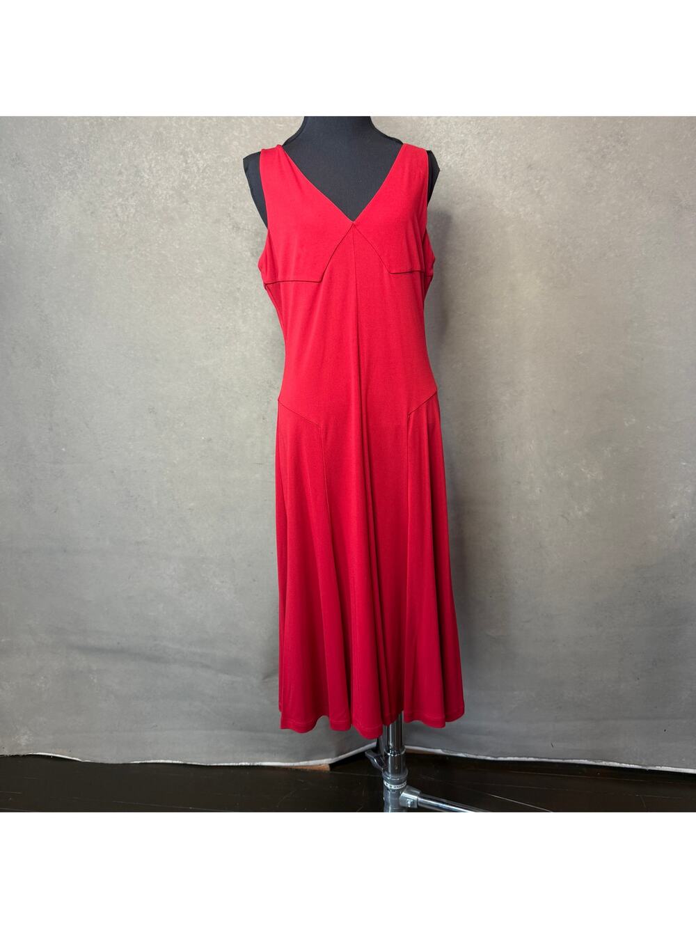 Lauren Ralph Lauren Petite Red Circle Skirt Maxi Dress L